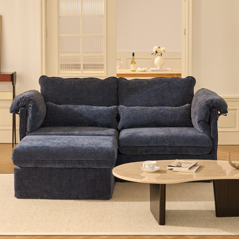 Sofa, 2-L Shaped, Navy