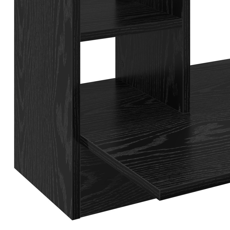 Wall-Mounted Desk 105X48x75 Cm Engineered Wood, Black Oak