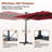 Moona 156'' x 120'' Rectangular Cantilever Umbrella-244835390