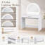  Coiffeuse moderne avec miroir tactile et bureau convertible-380395846