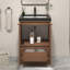 Meuble-lavabo autoportant de 23,6 po Monterey + lavabo en acrylique noir renforcé-644166519