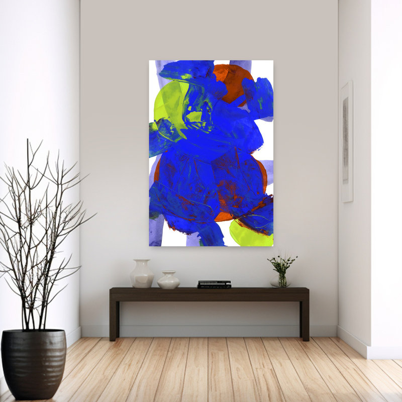 Art contemporain contemporain abstrait géométrique, H 60 po x l 40 po