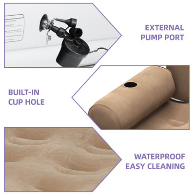 Queen Built-In Pump Inflatable Mattress