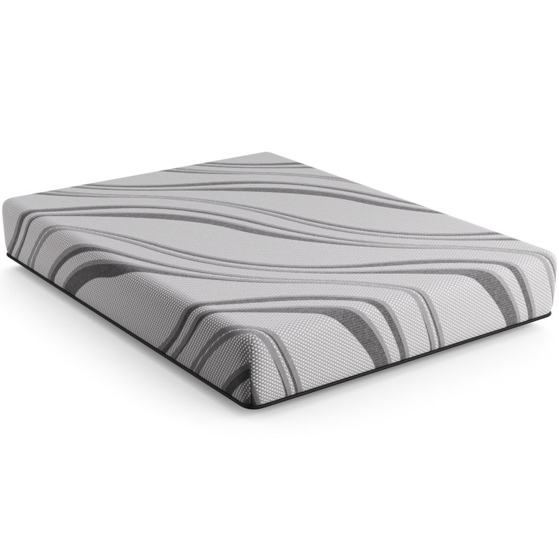 Le bavoir simple en mousse à mémoire de forme comprend un gel réactif, un noyau haute densité, une couche de confort, une fermeté moyenne, un tissu chauffant et évacuant la chaleur, un matelas gris avec gel et un noyau pour un sommeil paisible