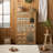 Bohemian Industrial Solid Fir Wood Apothecary Cabinet with Multi Drawers, 30.3" W x 12.5" D x 51.1" H