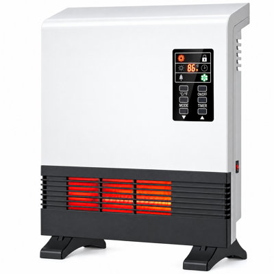 Quartz infrarouge à fixation murale ou au sol de 1 500 watts Airo Comfort, quartz, minuterie, thermostat, protection contre la surchauffe, certificat ETL