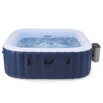 6 Person Inflatable Hot Tub Outdoor Portable Spa with Air Jets Pump Filter