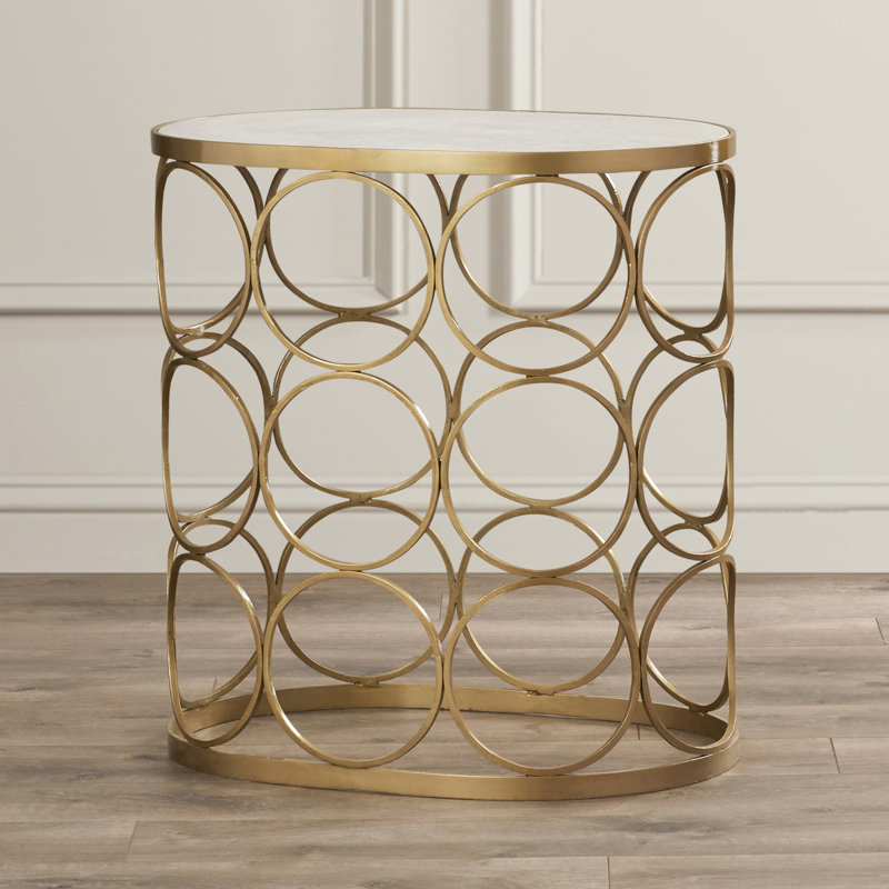Talulah Oval Marble Side Table