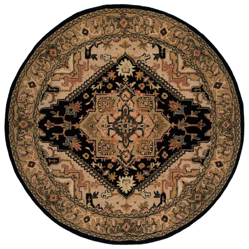Coralena Hand Tufted Wool Oriental Rug, Round 6'