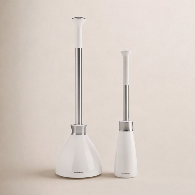 Simplehuman Plunger and Toilet Brush Bundle, White