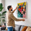 Vibrant Floral Arrangement Botanical - Wrapped Canvas-2074437569-2074437581