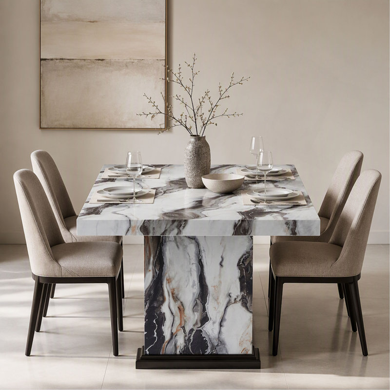 Faux Marble Dining Table