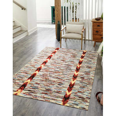 Sumptuous Willow Multicolor Hand Knotted Wool & Bamboo Silk Multicolored Contemporary Transitional WOOL/B.SILK Area Rug