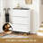 Modern White Shoe Storage Cabinet with 3 Flip Drawers, Slim Wooden Shoe Organizer, Space-Saving Entryway Cabinet for Hallways, Closets, Apartments, Easy to Assemble