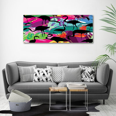Flamingos 1 Piece Wall Art on Canvas