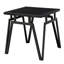 Table d'appoint 3 pièces: plateau en pierre frittée noire et métal 3 avec glamour