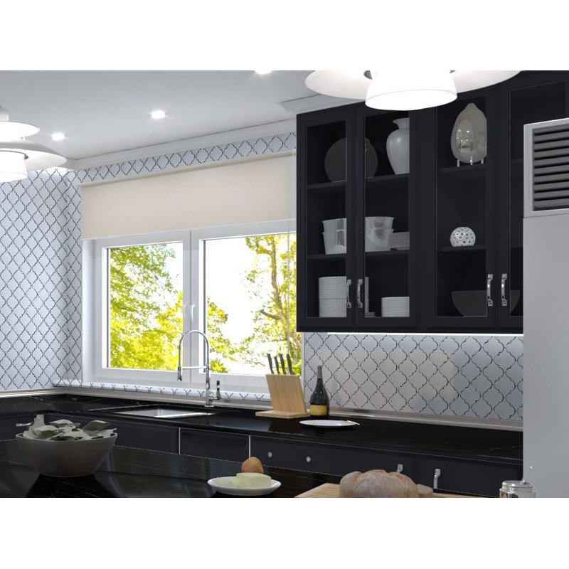 Viola 5" Arabesque Glass Kitchen Backsplash, Bathroom, Shower, Pool, Wall and Floor Tile, Quentin Glossy