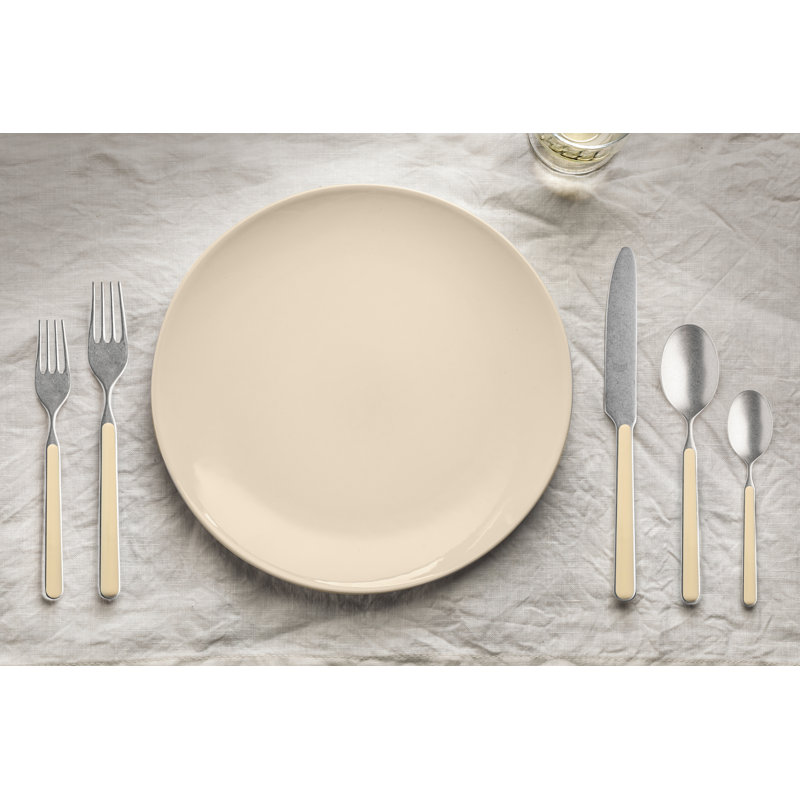 Fantasia Pewter Flatware Set - 5 Pieces - Vicuna, Sage