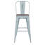 Tabouret à hauteur de comptoir toutes saisons avec siège en résine polyester Brinya-1772882687-1772882684