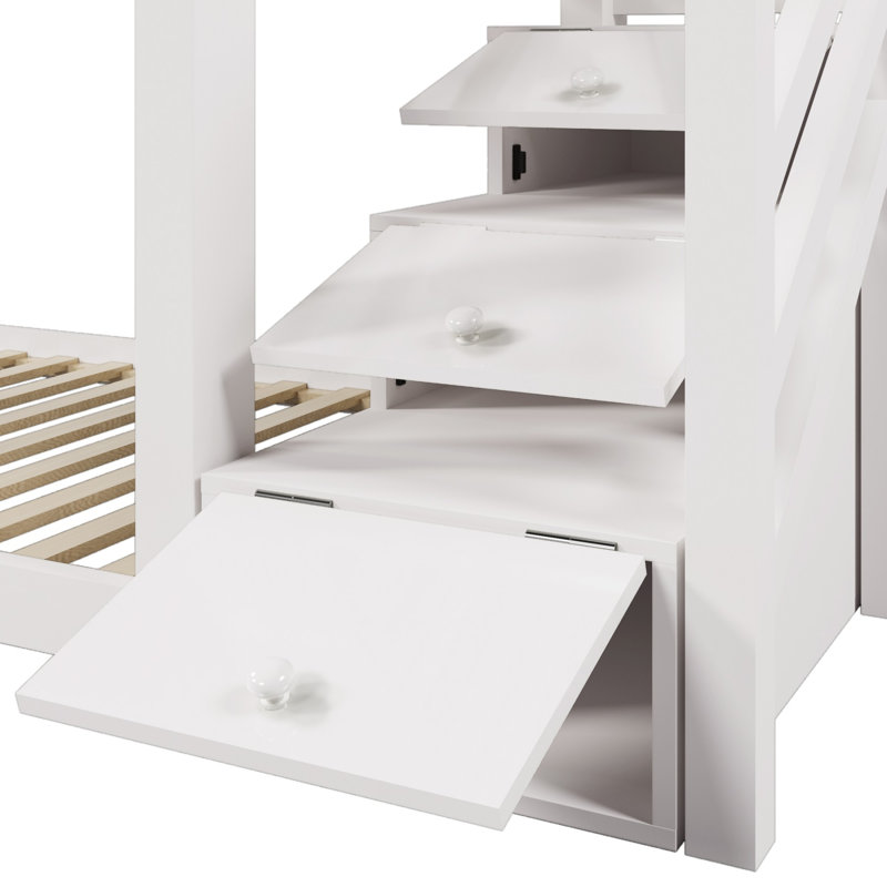 Solid Wood Storage Bed
