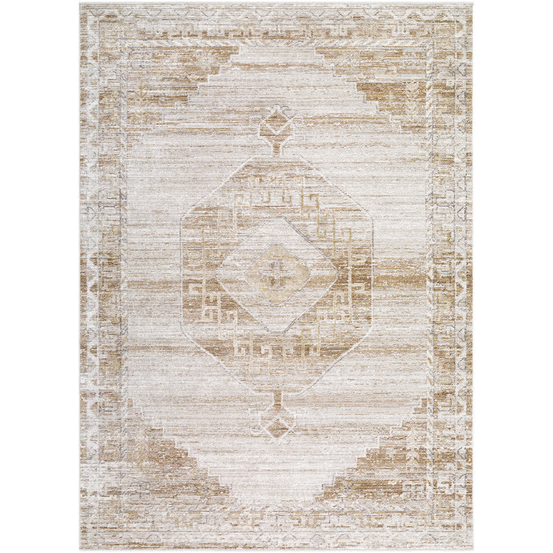 Moroccan Area Rug, Light Grey/Off-White/Light Brown/Tan, Rectangle 152 x 225 cm
