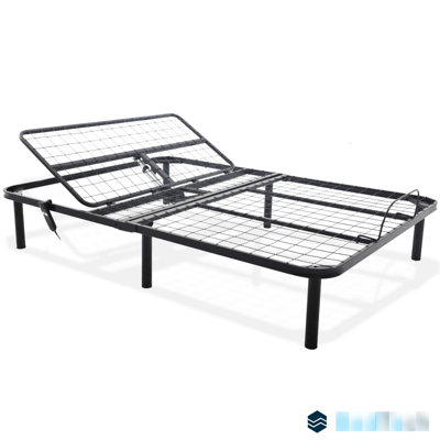 Sommier pour grand lit réglable Head, capacité de 850 lb, acier robuste, noir, lit sans sommier nécessaire, poids de 850 lb