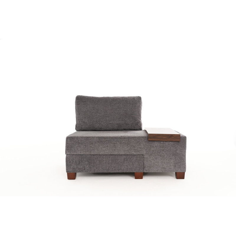 Stylish 1-Seat Sofa Bed, Grey Chenille Fabric, 45.7 x 32.7 x 36.6 inches | Durable Timber Frame, 3.1-inch Plastic Legs | Easy Clean, Comfortable 12.0 cm Foam Seating | Ideal for Small Spaces & Guest Rooms