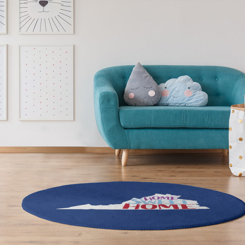 Chenille Indoor Rug, Round 5'