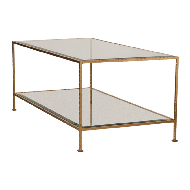Taylor Coffee Table, Hammered Gold Leaf