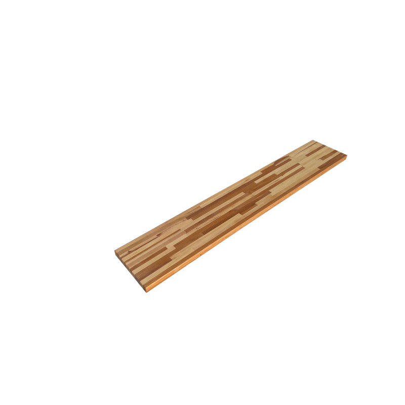 Dauna Solid Wood Accent Shelf, Hickory, 1.5" x 8" x 96"