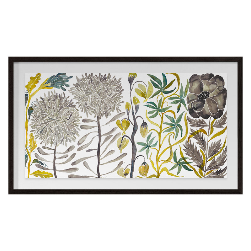«Wildflowers 7» par Judith Bigham - impression d'un seul cadre, Encadré gris, H 20 po x l 34 po