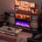 Mirrored Fireplace Tv Stand For 65+ Inch Tv, Silver Tv Console Table With Crushed Diamond And Led, Modern Media Entertainment Center With Storage For Living Room, Bedroom And Office