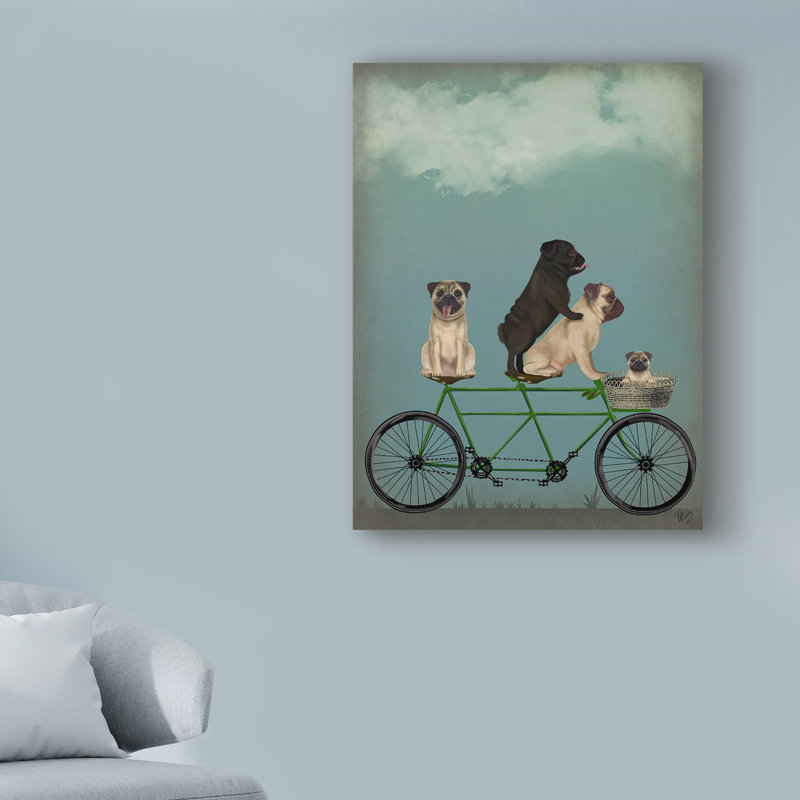 « carlin tandem », reproduction d’impression sur toile tendue, H 24 po x l 18 po x P 2 po