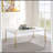 Rectangular Wooden Top Coffee Table, White And Gold