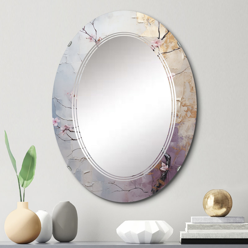 Miroir mural Blossom Tree Pink Whispers, Floral and Botanical Modern, 30 po x 20 po