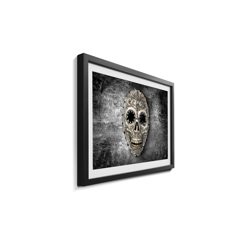 Monochrome Skull - Single Picture Frame Print, 40cm H x 60cm W