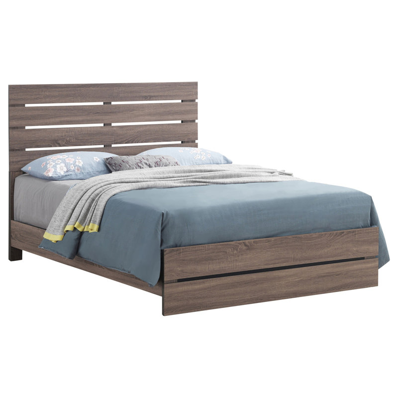 Modern Minimalist Design Bed, Oak, King