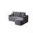 Cloud Sectional Sofa With L-Shape Chaise And Side Pockets , Modern Modular Design, Deep Seating, Upholstered Couch For Living Room/Bedroom, No Assembly Required , Grey,Right-1394110452-1394110450