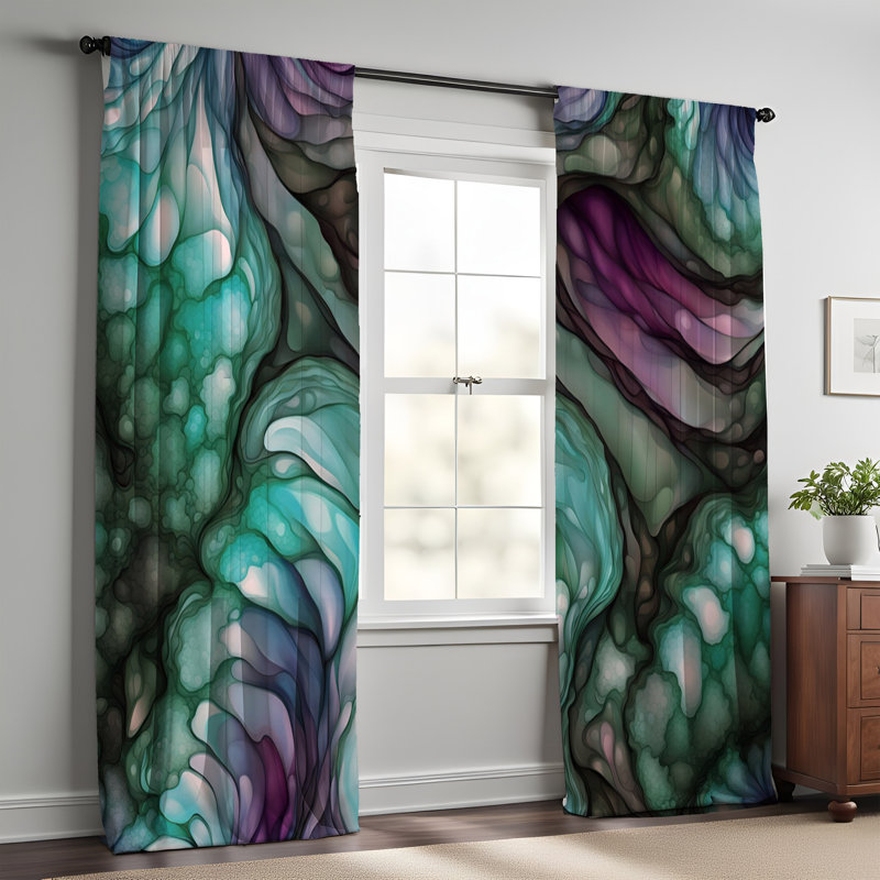 Paire de rideaux semi-transparents en polyester Everal, L 40 po x L 82 po