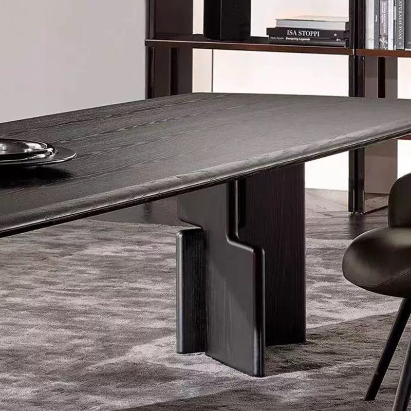 Grand bureau d'écriture Black Minimalist Art, H 29,52 po x l 94,48 po x P 35,43 po