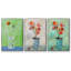 Orange pop encadrée sur toile, 3 pièces-91887504-91887508