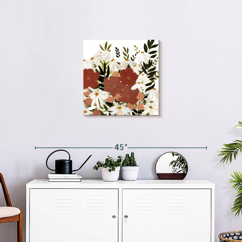 Harnek Terracotta Wildflowers I, 20" H x 20" W