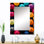 Ciel plein de parapluies colorés III - grand miroir mural, miroir décoratif traditionnel, impression d'art en métal