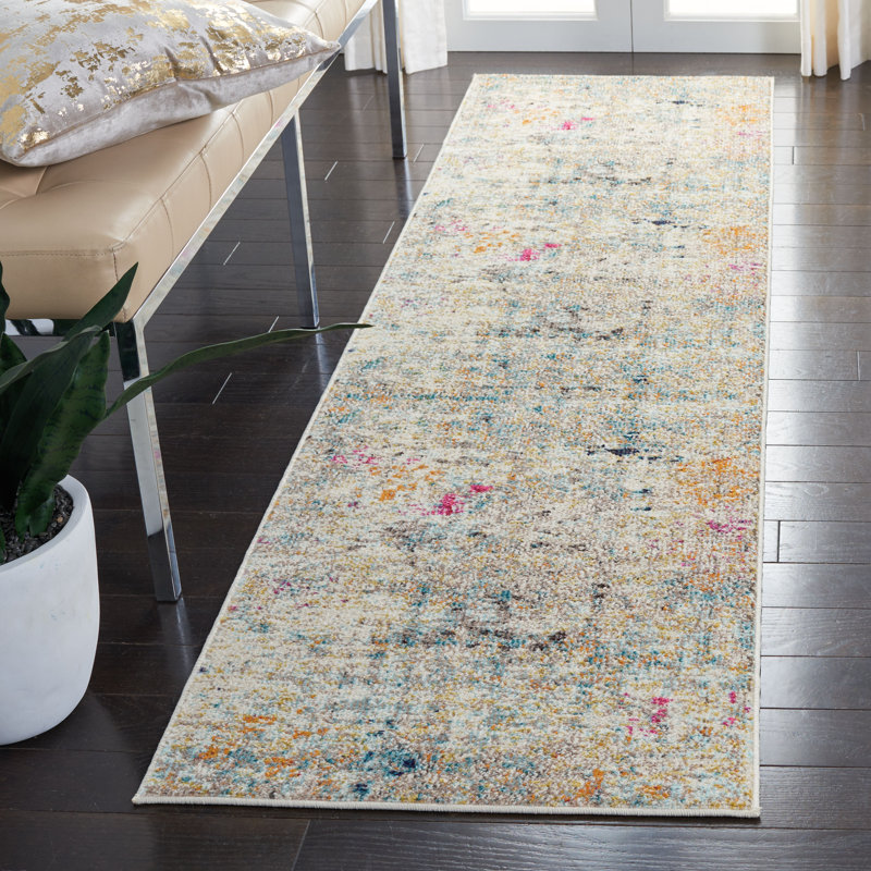 Tapis beige / gris Riccio, Tapis de couloir 2 pi 2 po x 8 pi