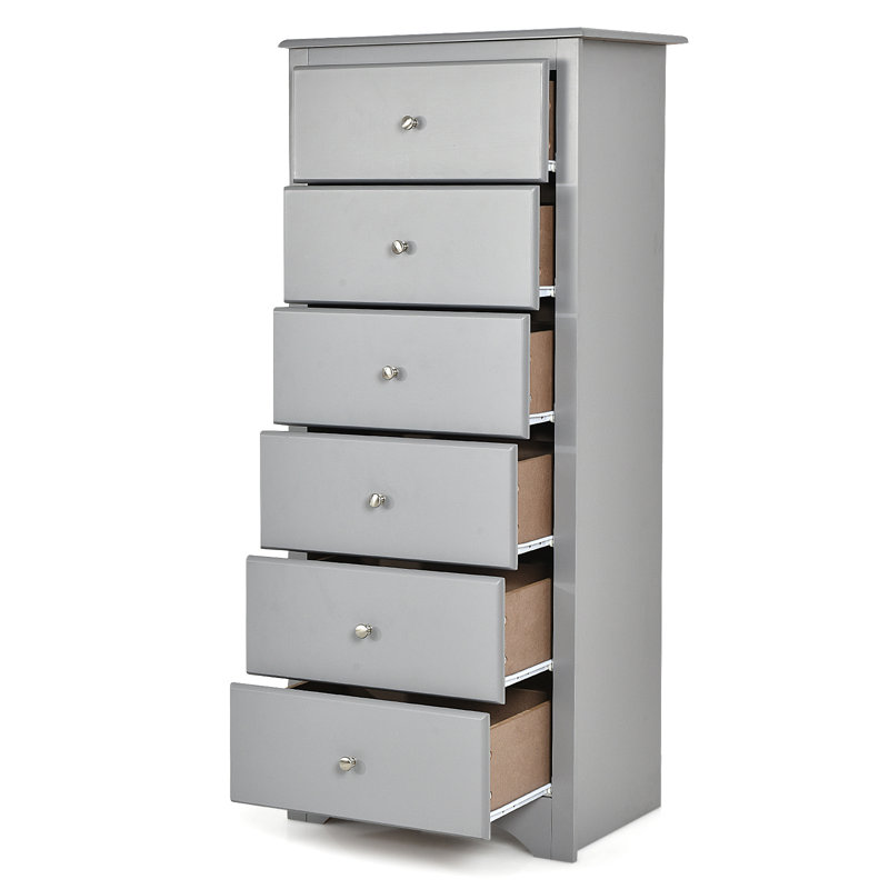 Allick 6 - Drawer Chest of Drawers, Grey