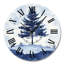 Horloge murale ronde moderne en métal - Silhouette de pin d'hiver-1163530694