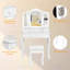 Ensemble coiffeuse avec tabouret et miroir Sindelar-617118523