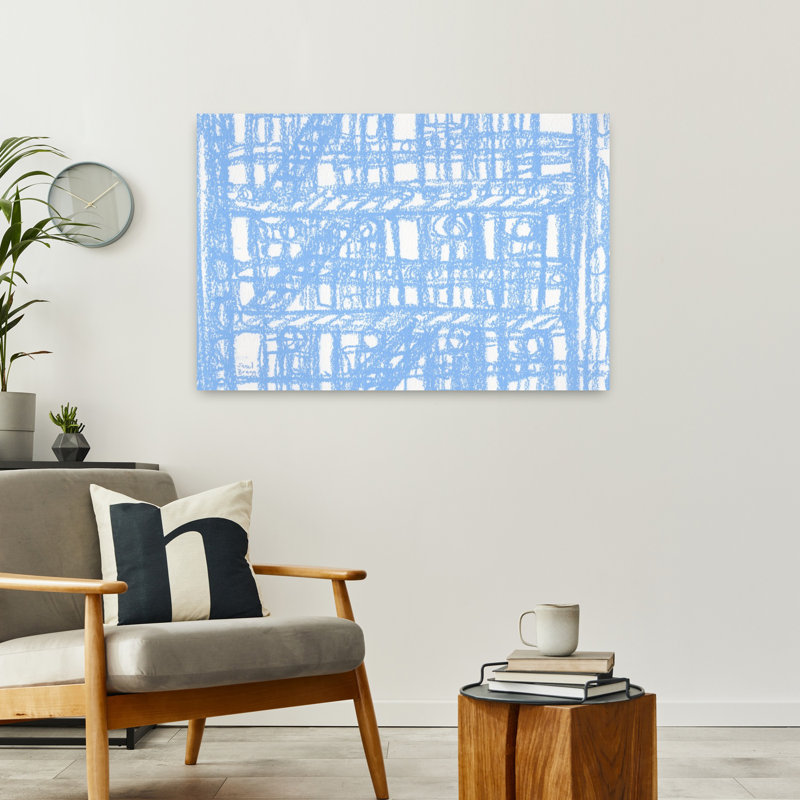 Contemporary Art Abstract Contemporary Architecture City Wall Art by Janel Bragg - Wrapped Canvas Print