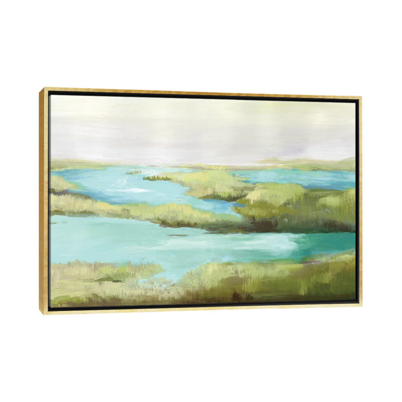 "Paradis perdus" par Allison Pearce, reproduction d’art, Toile encadrée d'or, Pas de tapis, H 32 po x l 48 po x 1,5 po
