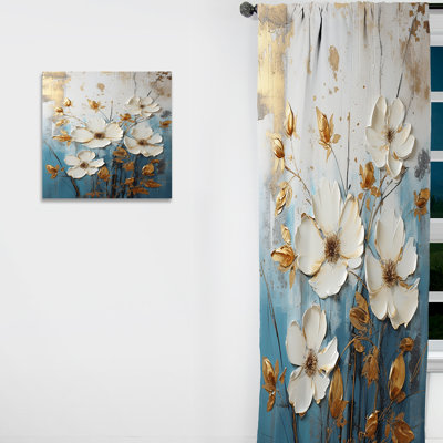 Vivienne Minimalisme Seasonal Flowers Blossoms I - Rideau Seasonal Flowers - Velours obscurcissant - 1 panneau
